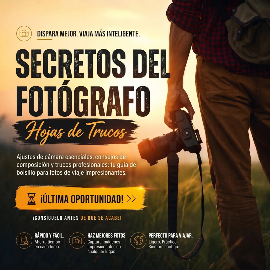 Portada: Secretos del Fotógrafo — Hojas de trucos, edición viajes
